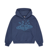 Load image into Gallery viewer, Broken Planet Zip Up Hoodie navy front