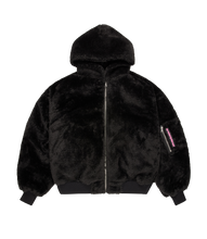 Load image into Gallery viewer, Reversible Snow Camo Fur Bomber Jacket
