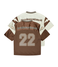 Load image into Gallery viewer, Reversible Bolt Jersey Chocolate Brown Vanilla White back

