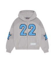 Load image into Gallery viewer, Varsity Knit Zip-Up Hoodie
