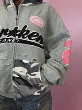 Load image into Gallery viewer, Deconstructed Snow Camo Zip-up
