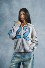 Load image into Gallery viewer, Varsity Knit Zip-Up Hoodie
