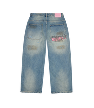 Load image into Gallery viewer, Double-Knee Denim Jeans back
