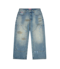 Load image into Gallery viewer, Double-Knee Denim Jeans front
