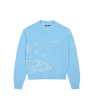 Load image into Gallery viewer, Broken Planet Knit Sweater sky blue front
